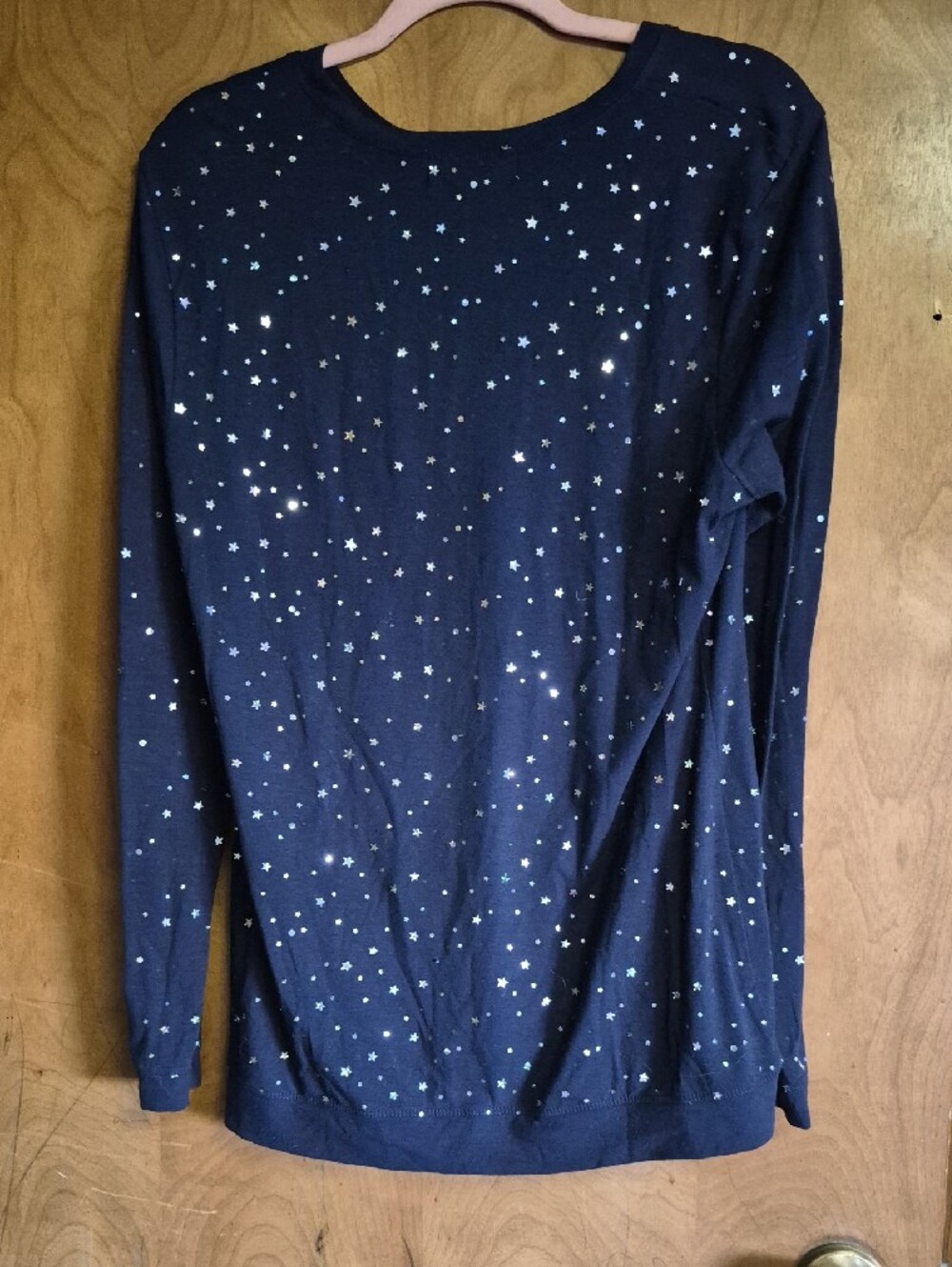 koi Navy Long-Sleeve Tee with Silver Star Print - Picture 2 of 4